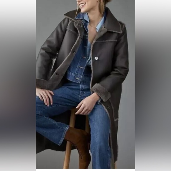 Anthropologie size XS Kerry faux fur coat - Picture 2 of 11